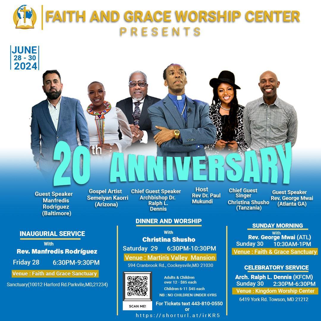 Faith and Grace Worship Center 20th anniversary celebration