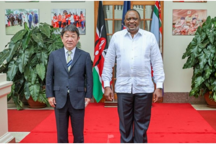 Uhuru Hosts Visiting Japan Foreign Affairs Minister at State House, Nairobi 
