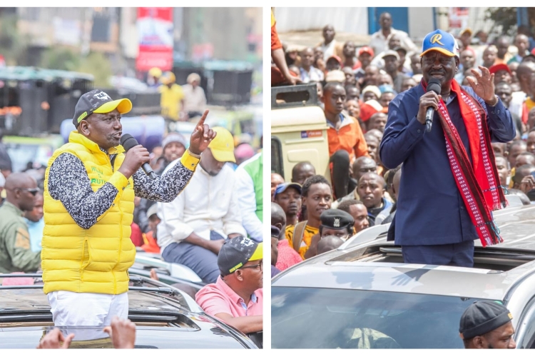 Raila, Ruto Clash over Nyayo Stadium for Final Campaign Rally