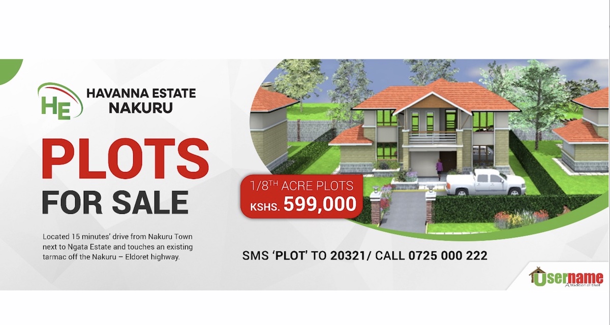 Kassér græs Brudgom Plots for Sale in Havanna Estate, Nakuru | Mwakilishi.com