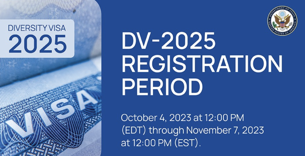 Registration for DV-2025 (Green Card Lottery) Tomorrow - Tuesday, November  7th at 12pm EST