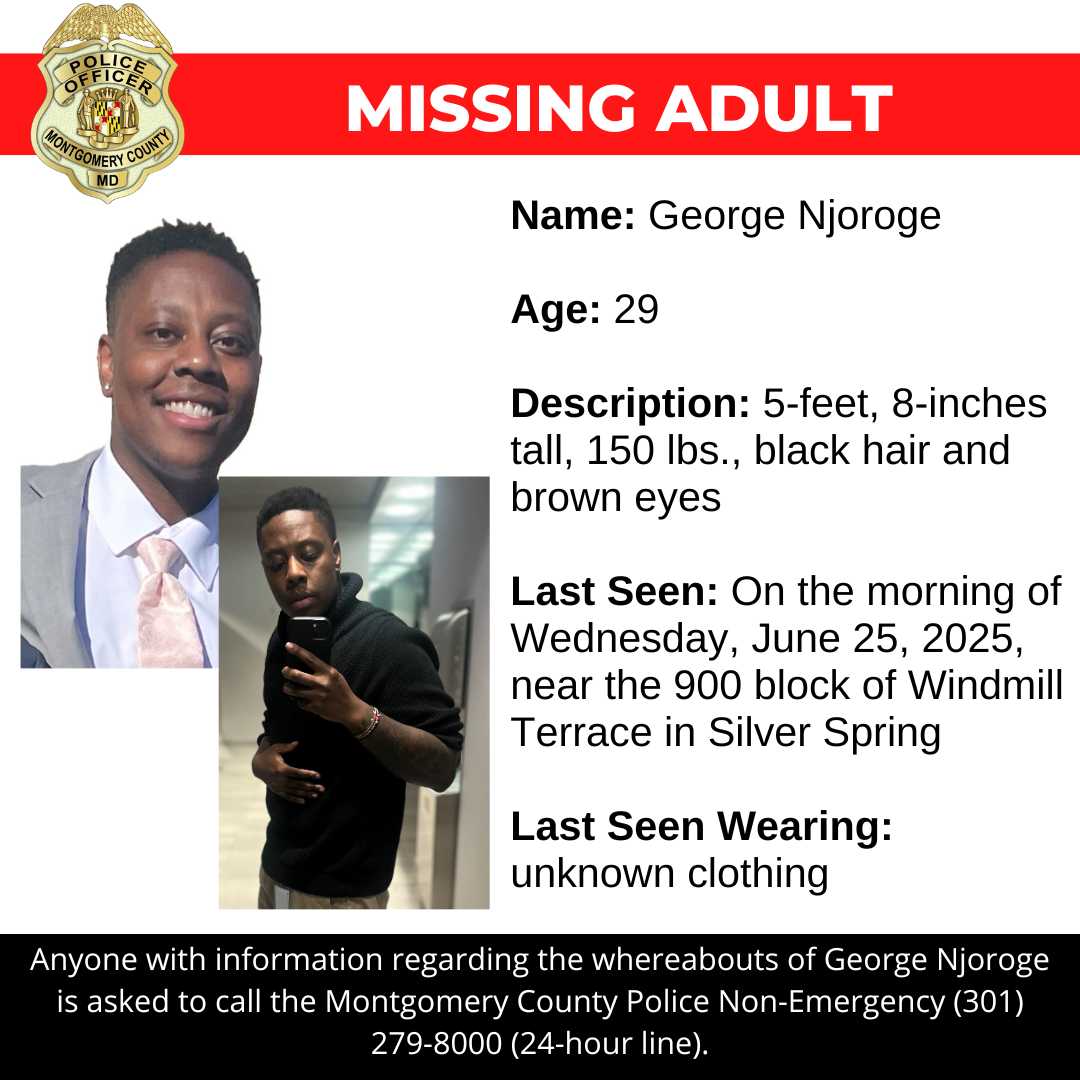 George Njoroge - missing person in Silver Spring, Maryland