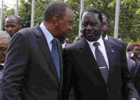 President Uhuru Trails Raila in Latest Nairobi County Poll