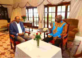 Uhuru Meets Retired President Daniel Moi