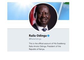 Raila Declares Himself "President of the Republic of Kenya" on Twitter