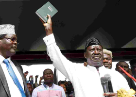 Raila Snubbed Other NASA Principals to Attend the Swearing-in Alone, Kalonzo's Wiper Party Says