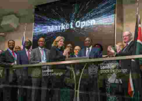 President Uhuru Rings the Bell to Open Shares Trading at London Stock Exchange