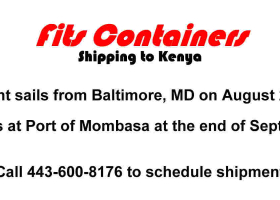 Fits Containers Collecting Items for Shipment to Kenya - Call to Schedule Pickup