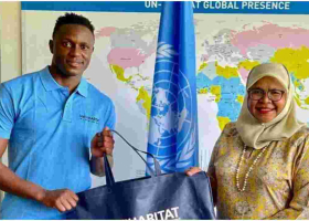 Footballer Victor Wanyama Partners with UN-Habitat to Support Kenyans Living in Slums 