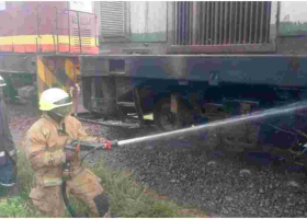 Panic as Nairobi-Bound Petroleum Train Catches Fire in Murang’a