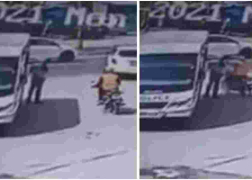 Motorcyclist Captured on CCTV Snatching Phone from a Traffic Police Officer in Nairobi [VIDEO]