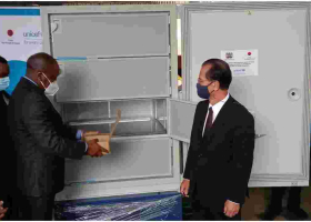 Japan Donates 12 Ultra-Modern Deep Freezers to Kenya for Storage of COVID-19 Vaccines 