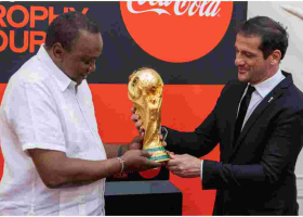  President Uhuru Receives FIFA World Cup Trophy in Nairobi  