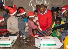 Former President Uhuru Kenyatta Presents Christmas Gifts to Children Homes