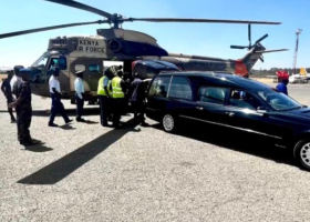 Magoha’s Body Airlifted to Siaya in a Military Chopper