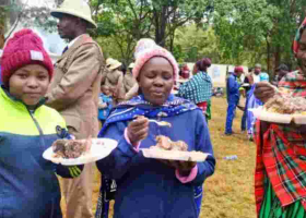 Nyeri Residents Elated After Gachagua Fulfils Promise of Rice, Beef Stew