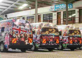 UK Embassy in Kenya Repaints its Vans With Nairobi Matatu Graffiti Ahead of Royal Visit