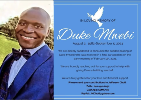 Death Announcement: Duke Mwebi of Laurel, Maryland