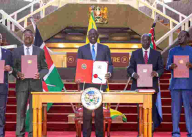 Ruto Assents to IEBC Bill with Raila, Kalonzo in Attendance