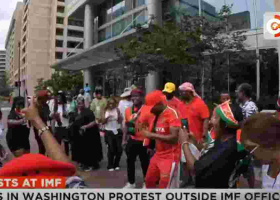 Kenyan Diaspora Protests IMF Policies Outside Washington Headquarters