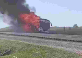 Modern Coast Bus Catches Fire Near Gilgil, All 60 Passengers Safely Evacuated