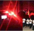 Mourners Scamper as Fire Erupts at TB Joshua's Church During His Funeral Service 