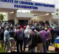 Police Clash With Supporters of ex-Mungiki Leader Maina Njenga at DCI Headquarters 