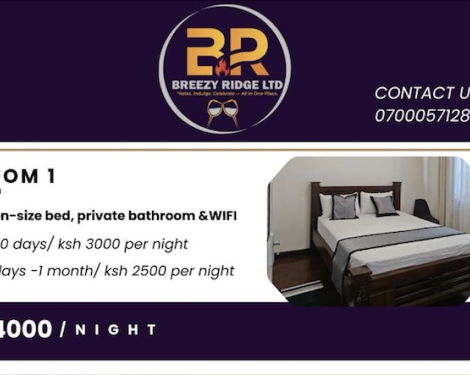 Traveling to Kenya? Rooms Available in Nairobi at Discounted Rates