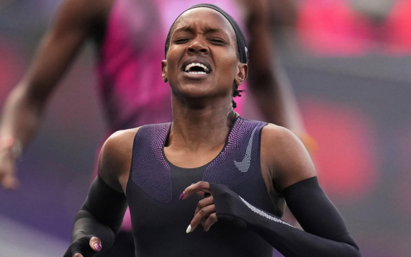 Faith Kipyegon Clocks 4:06.42 in Paris, Falls Short of Historic Sub-Four-Minute Mile