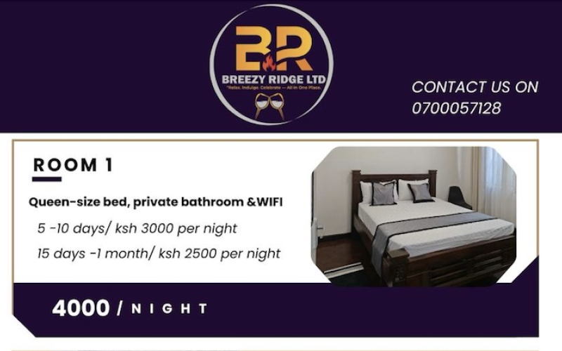Traveling to Kenya? Rooms Available in Nairobi at Discounted Rates
