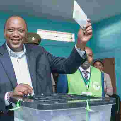 President Uhuru Casts His Ballot, Indicates He Could Reach Out to Raila