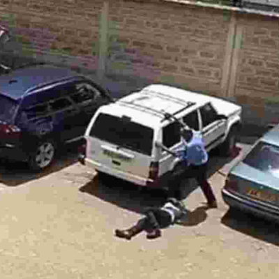 Outrage as Disturbing Video of Kenya Police Officer Brutalizing Unarmed Man Goes Viral Online [VIDEO]