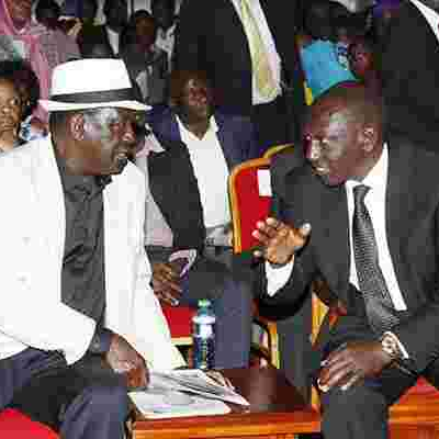 Ruto, Raila Face-off over 2017 Elections as they Share Podium