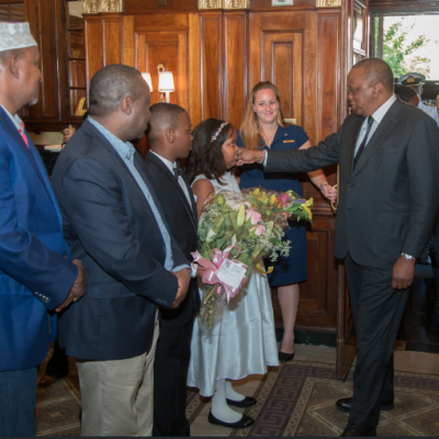 President Kenyatta Lands in the US Ahead of Meeting with Trump
