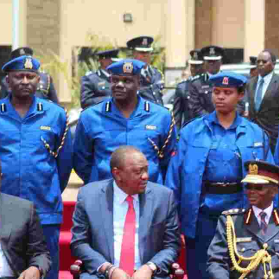 Kenyans Online Unimpressed by New Police Uniform Unveiled by President Kenyatta
