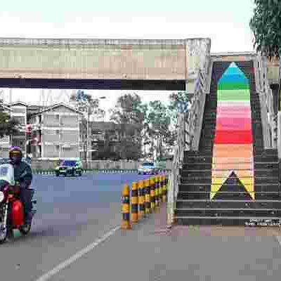 Rainbow Painting on Nairobi Footbridge Elicits Homosexuality Debate