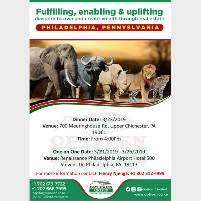 Real Estate Firm Optiven Visits Philadelphia, Pennsylvania March 21st to March 26th