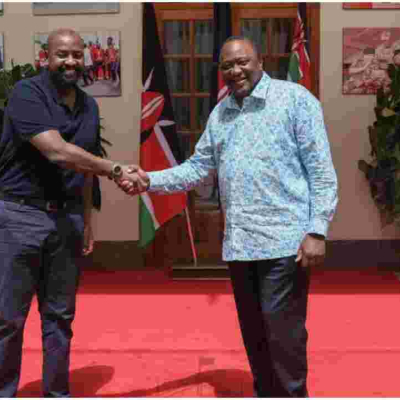 Museveni’s Son Muhoozi Holds Talks with President Uhuru at State House 