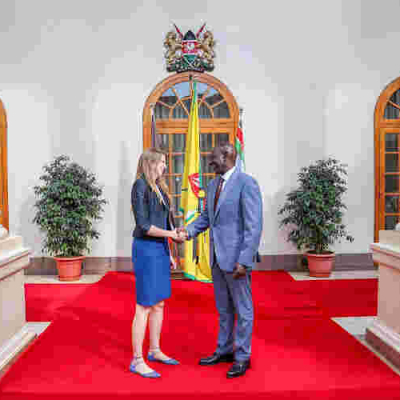 Ruto Bids Farewell to Outgoing UK High Commissioner to Kenya, Jane Marriott
