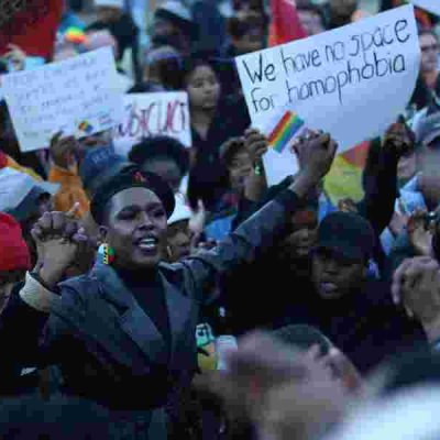 PLO Lumumba Faces Hostile Crowd in South Africa
