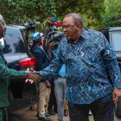 Uhuru Drives Self to Join Raila in Mourning Protest Victims