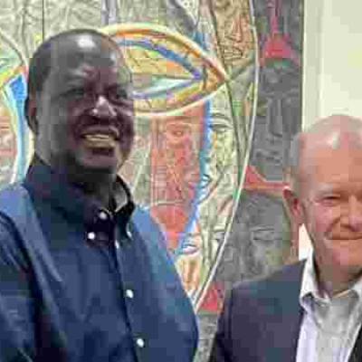 Raila Leaves for the UK