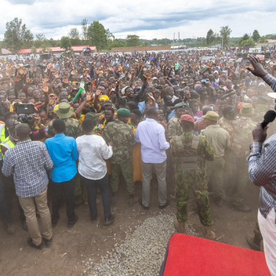 Three Arrested After Shoe Thrown at Ruto in Kehancha, Main Suspect Still at Large