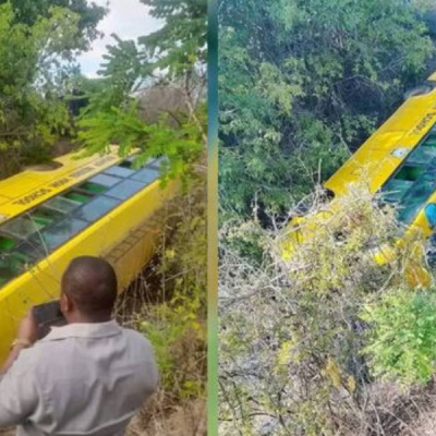 Accident Scene Multiple Injured as School Bus Returning from Masinga Dam Overturns in Machakos