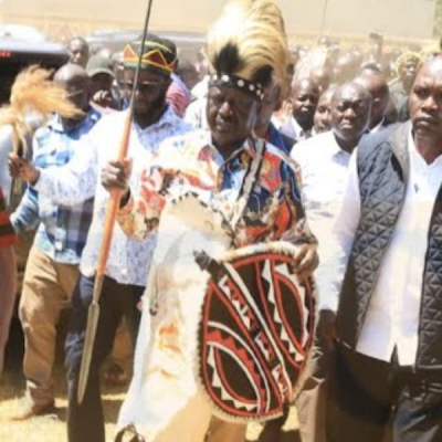 Former Prime Minister Raila Odinga (right) Accompanied by Siaya Governor James Orengo (left) “Jowi! Jowi!”: The Sacred Cry That Marked Raila Odinga’s Final Farewell