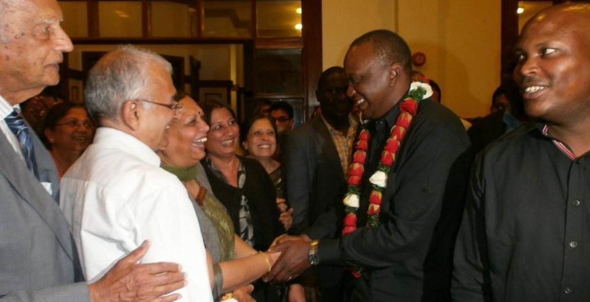 President Uhuru Kenyatta with members of the Asian community at a past event Asians Officially Become Kenya's 44th Tribe