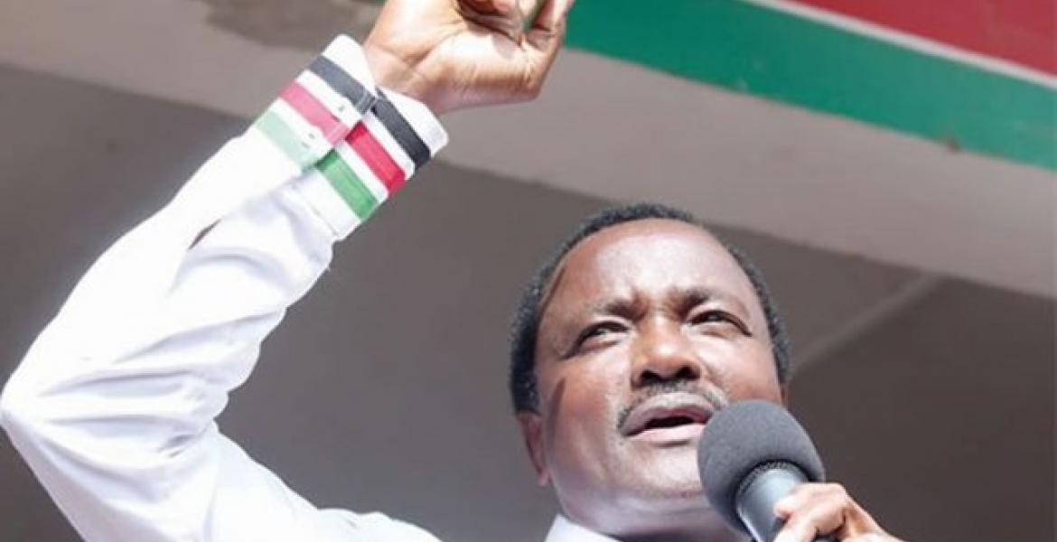 NASA running mate Kalonzo Musyoka at a past event Vote Out Kamba Sellouts, Kalonzo Tells Supporters