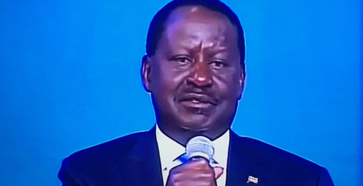 NASA Presidential candidate at the Presidential debate on July 24th, 2017 Raila Debates Solo as President Uhuru Skips Presidential Debate
