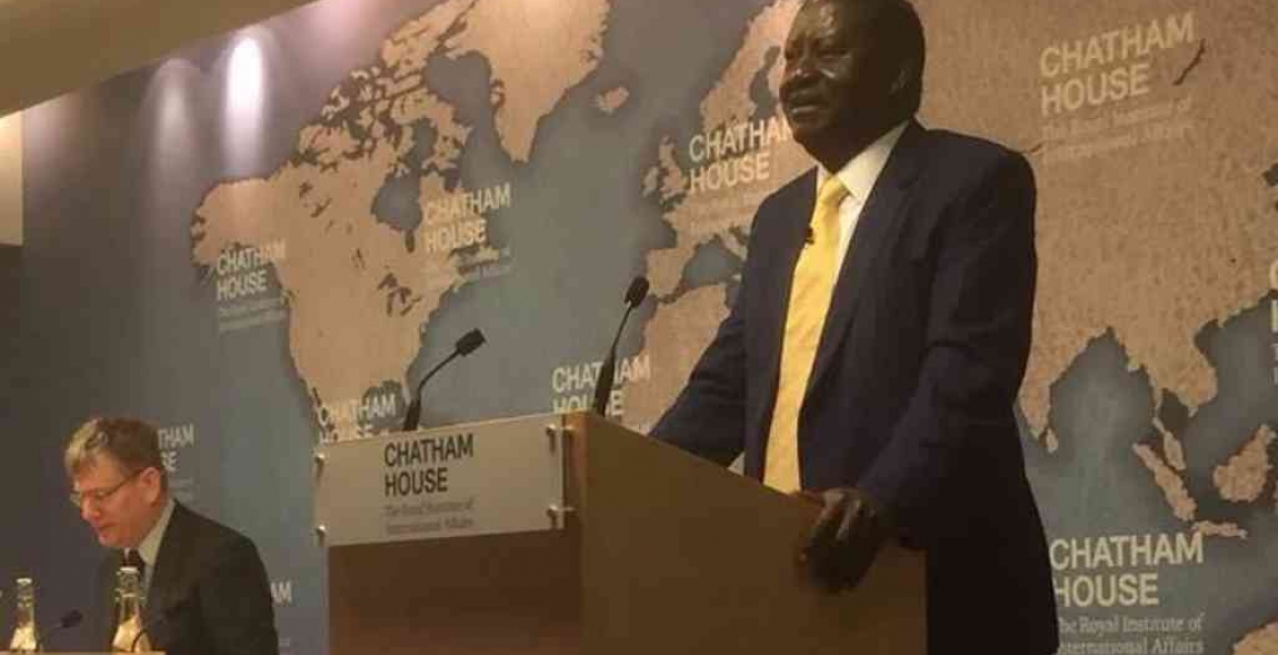 NASA flagbearer Raila Odinga delivers a lecture at Chatham House in the UK on Thursday, October 12th Raila Travels to the UK