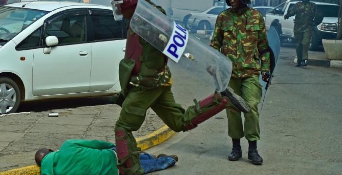 Image result for unnonymous police kenya